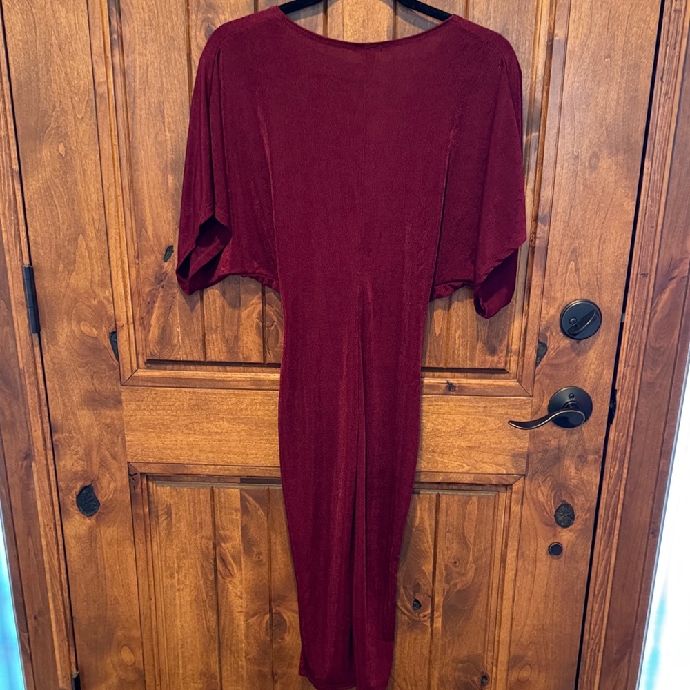 Fashion Nova Deep Red Midi Dress - Picture 3 of 6